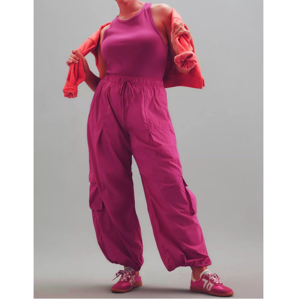 Anthropologie Daily Practice Messa Sleeveless Jumpsuit Vivid Raspberry Rose M